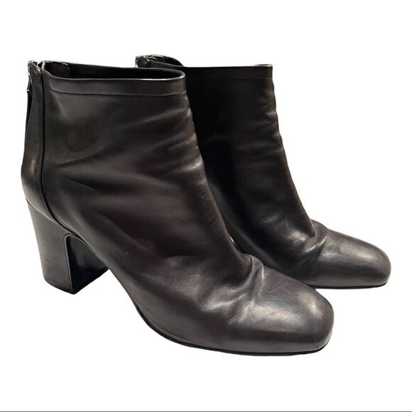 black leather bootie  - Picture 1 of 13